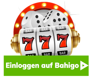 Slotmaschine mit dreifachem Sieben Symbol und Würfeln für Bahigo Start